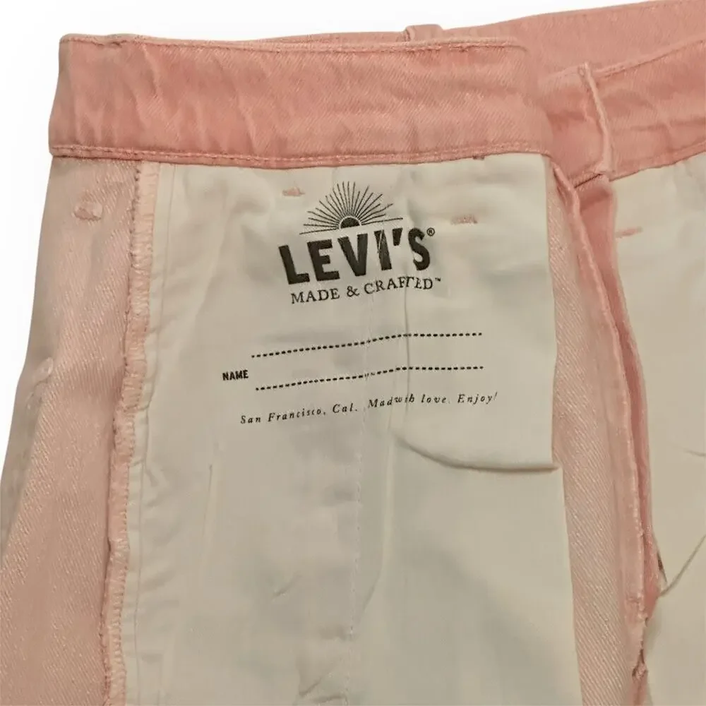 LEVI'S Riviera Shorts Bermuda Shorts Twill Rose Pink Relaxed Mid Rise Stretch